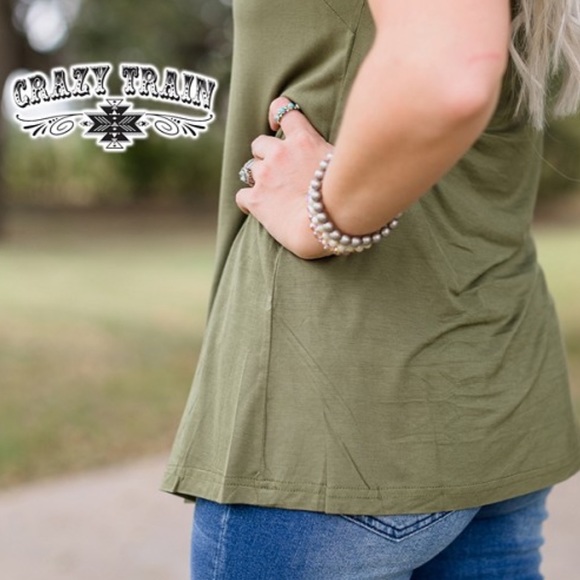 Crazy Train Forever Fav Basic Tee Olive - Picture 2 of 4